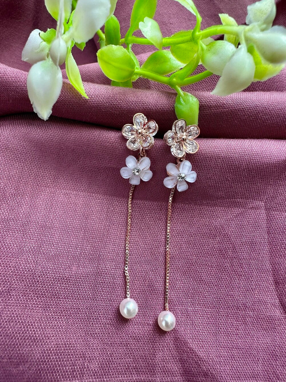 Flower Shape AD Drop Dangle