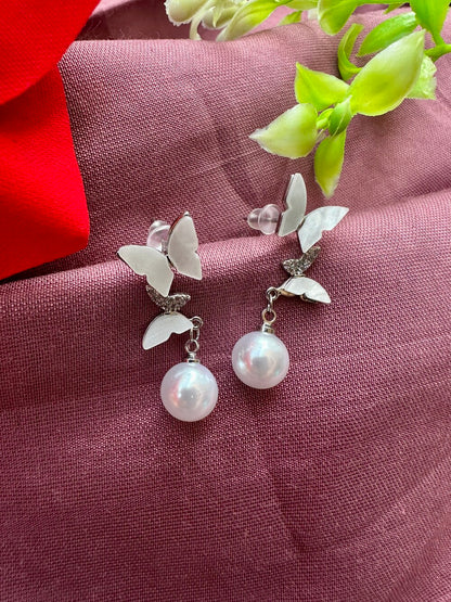 Butterfly Shaped AD Earrings