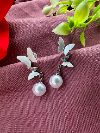 Butterfly Shaped AD Earrings