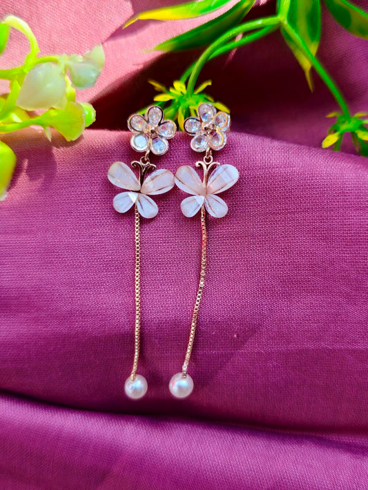 Flower Shape Drop Earrings